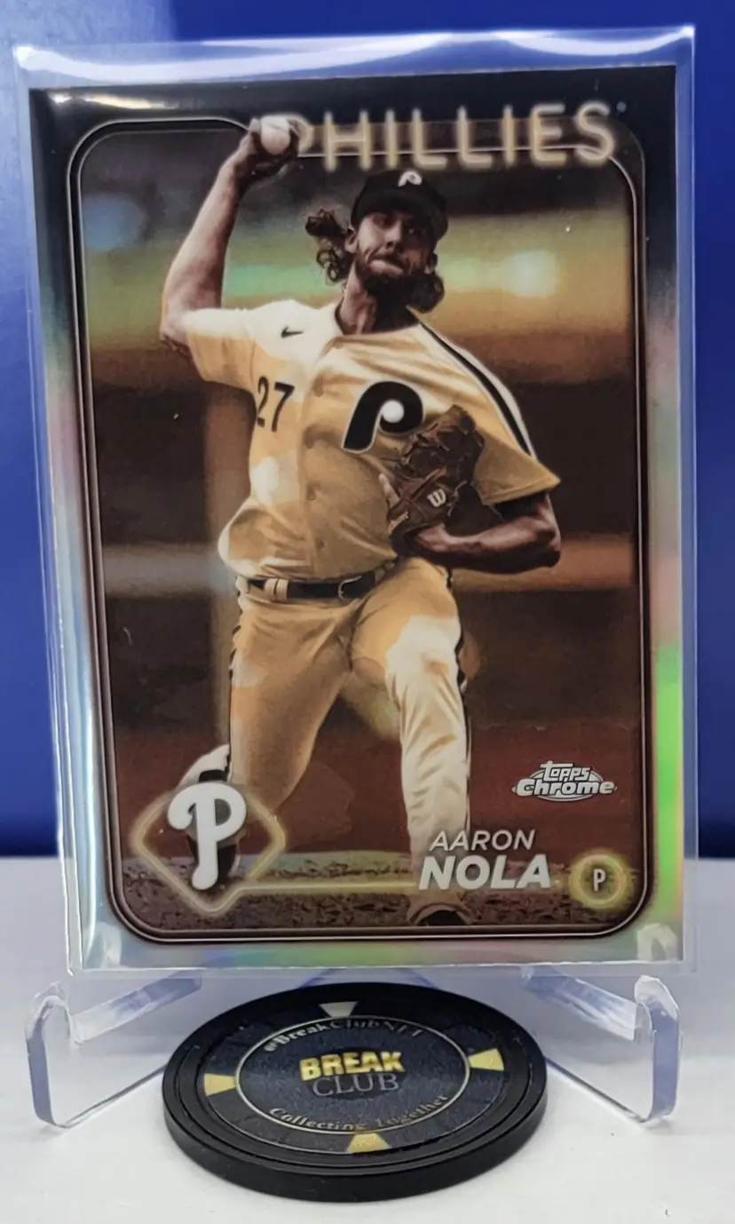 Aaron Nola 2024 Topps Chrome Sepia Refractor #262 Philadelphia Phillies