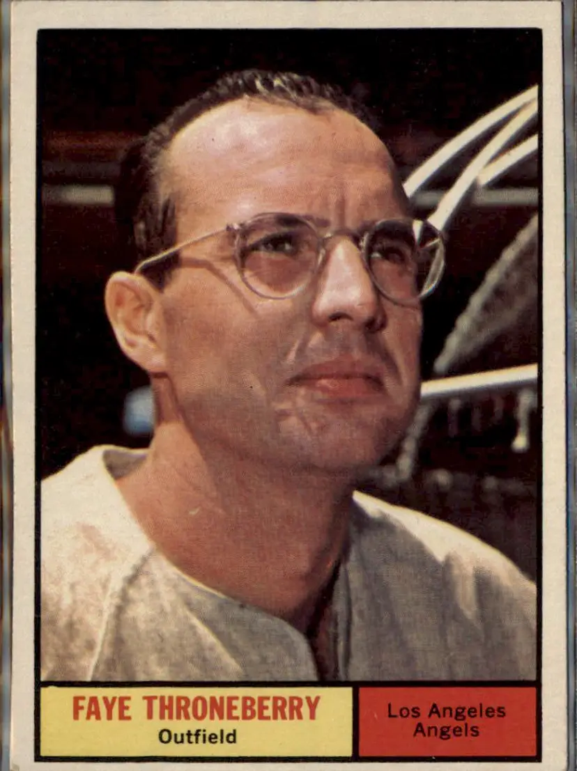 1961 Topps #282 Faye Throneberry - ( ) - Los Angeles Angels