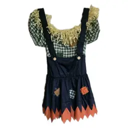 The Wizard of Oz Scarecrow Dress Womens Medium M 6-8 Halloween Costume Stretch