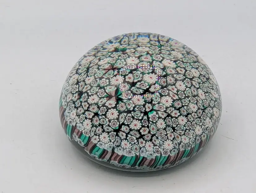 Vintage Large Murano Concentric Millefiori Paperweight