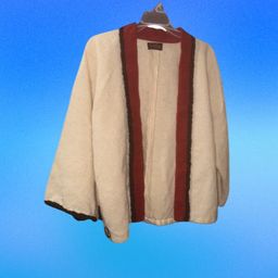 Folklore Olga Fisch Wool Open Jacket Sweater Ecuador Boho