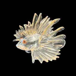 Read* Swarovski Crystal Champagne South Sea Lion Fish Figurine, Retired Swarovski Crystal The South Sea Collection, Swarovski Crystal Fish Miniature, Nautical Crystal