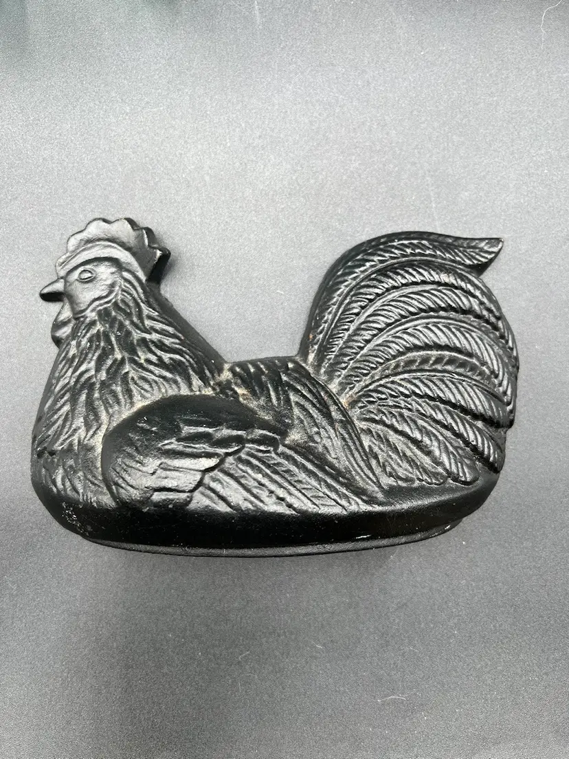 Cast Iron Rooster Doorstop – Vintage 8”