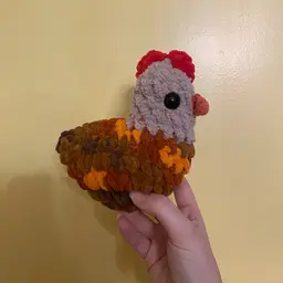 Crocheted Chicken Approximately 6 1/2 X 6 1/2