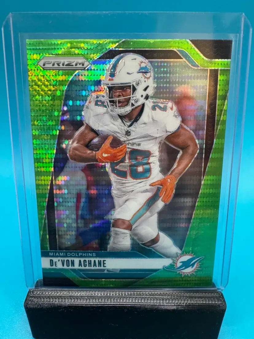 Devon Achane Prizm Neon Green Pulsar Miami Dolphins
