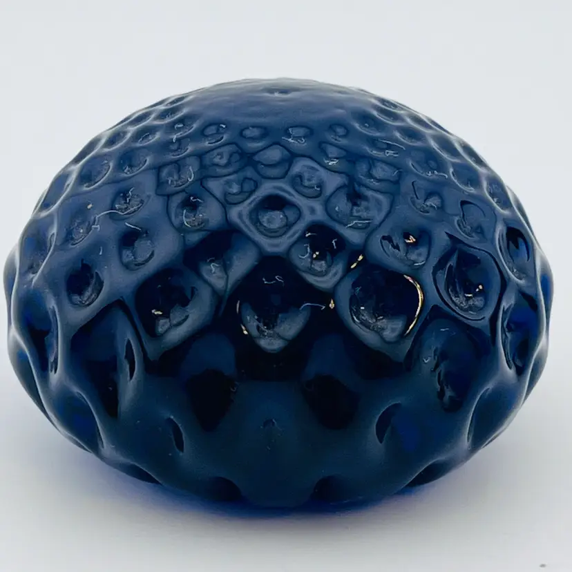 Vintage Levay Cobalt Blue Small Paperweight 2.25”