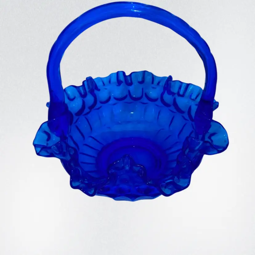Fenton Cobalt Blue Basket