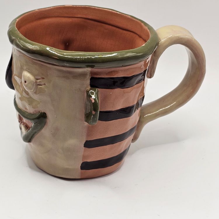 Weirdo Mugglie Coffee Mug studio Art Ceramic Pottery Halloween 3D Design