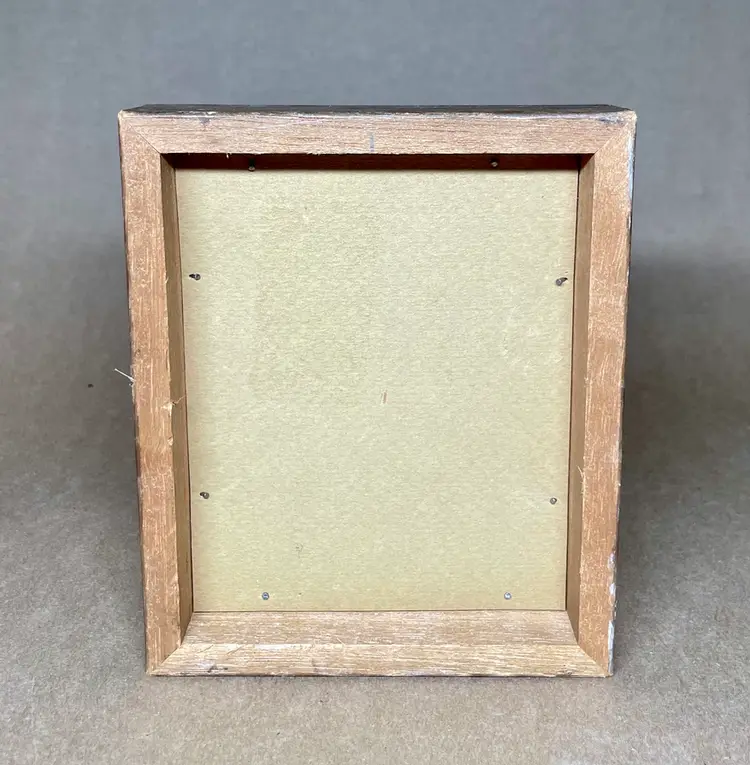 Hand Embroidered Crewel Fiber Textile Wall Art Mushroom Lady Bug VINTAGE