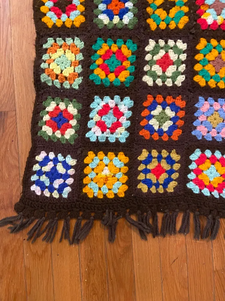 Granny Square Blanket 48” X 42”