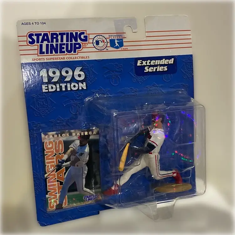 1996 Starting Lineup Extended Series – Carlos Baerga “Swinging A’s” Figure (New in Package)