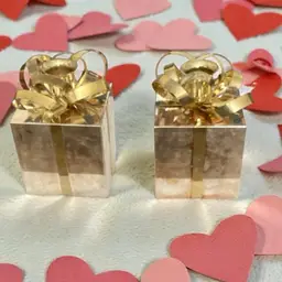 Vintage " Home For The Holidays"  Silverplate & Brass Candleholders Box Included