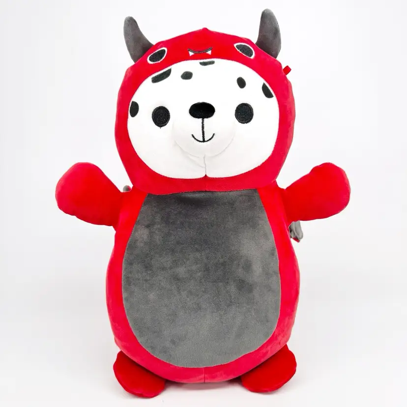Squishmallows/Hug Mees Dustin the Dalmation Red Devil Dog 14" Halloween Plush 2023