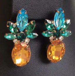 Pineapple Rhinestone Earrings