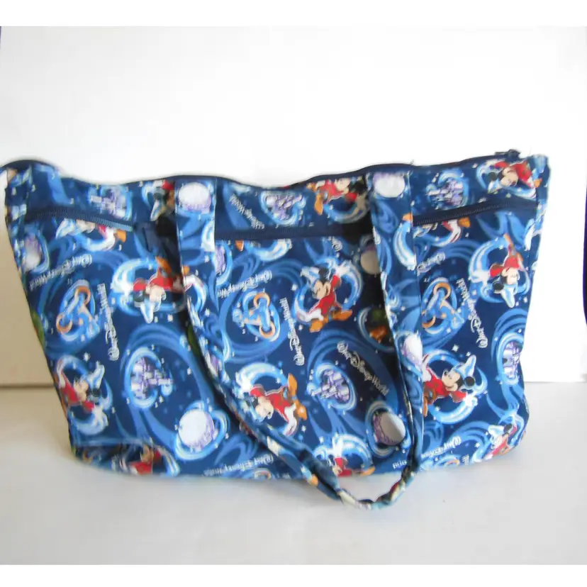 Vintage 2002 Walt Disney World Sorcerer's Apprentice Mickey Mouse 18" Zipper Tote Bag