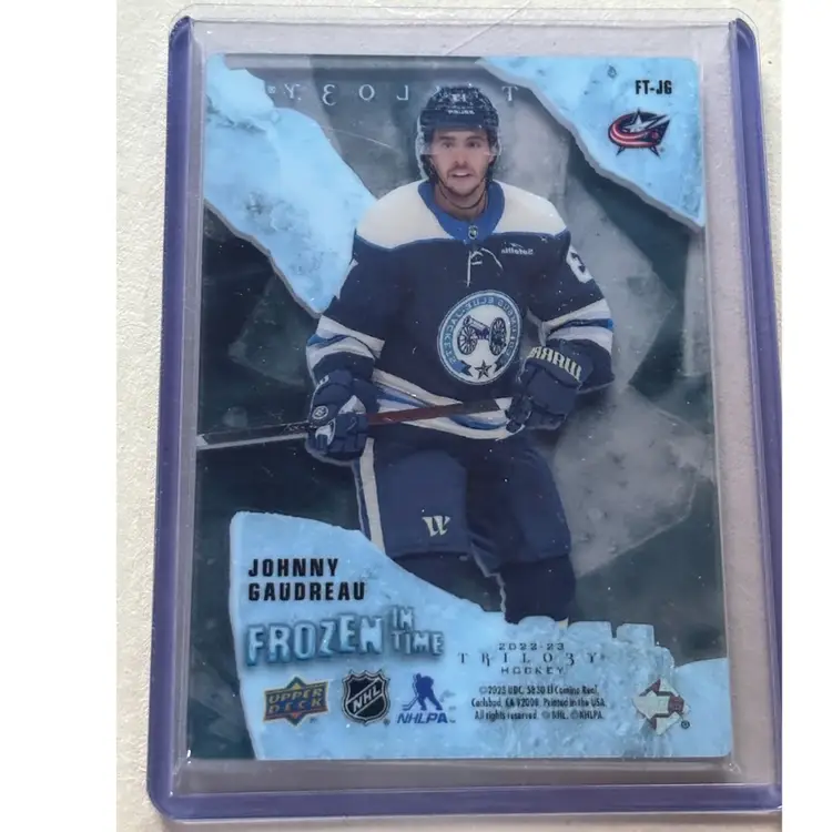 2022-23 Upper Deck Trilogy - Johnny Gaudreau Frozen In Time - Columbus Blue Jackets