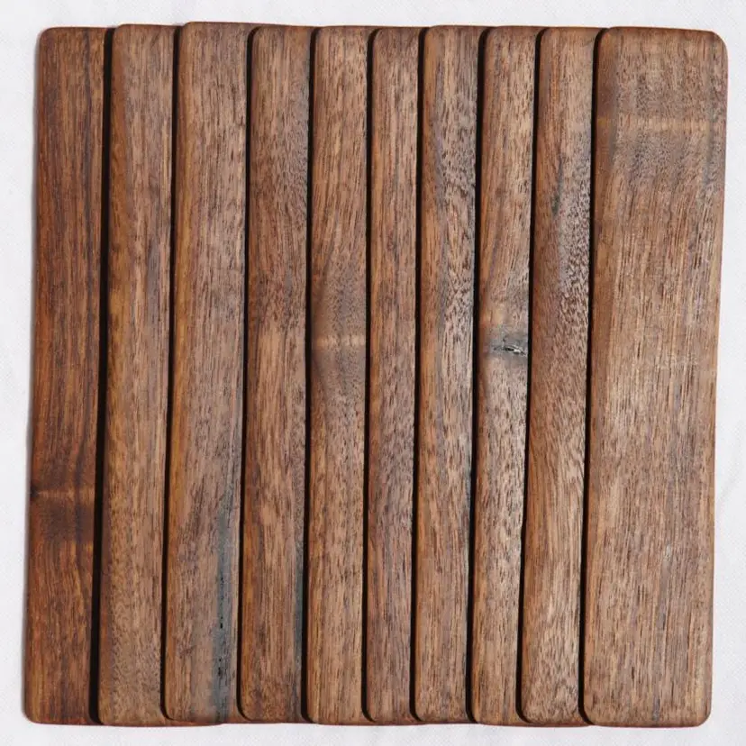 Set of 10 walnut bookmarks (8" x 1.5")