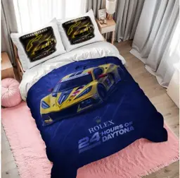 Corvette Racing Bed Set – Luxury Comforter & Pillow Cover Set | Performance-Inspired Bedding for Car Enthusiasts