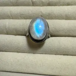 Sterling Moonstone Ring Sz 8