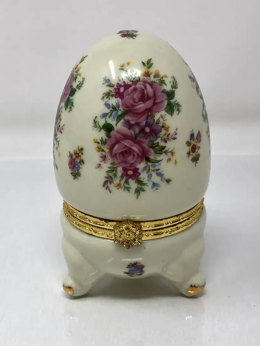 Floral Egg Trinket Box Formalities by Baum Brothers