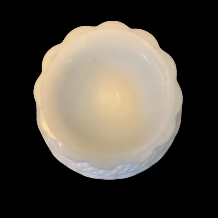 Imperial Milk Glass Compote 4 3/4 X 6 Inches