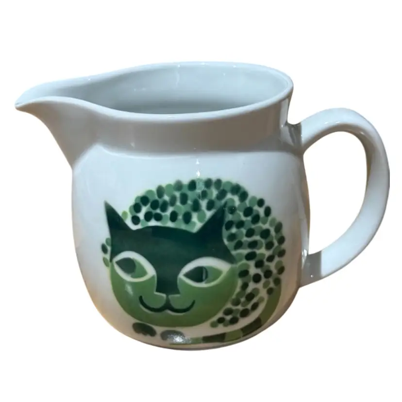 Arabia of Finland pitcher from the "Kissa" (Cat) series, designed by Gunvor Olin-Grönqvist and produced around 1969–1971