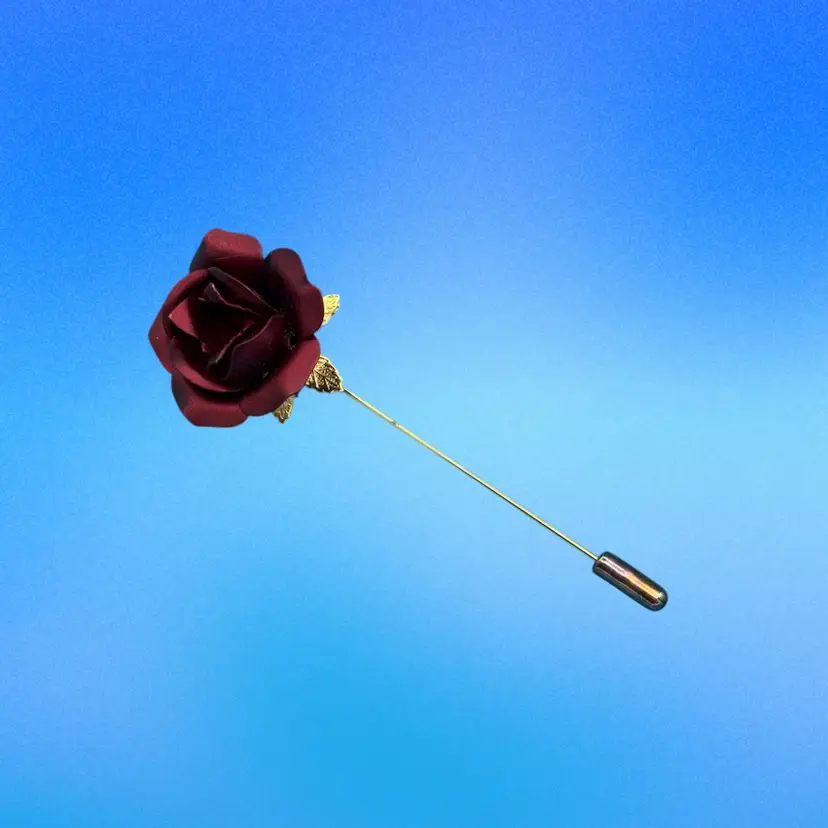 Vintage Red Rose Stick Pin