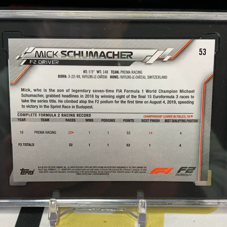 2020 Topps Chrome Mick Schumacher #53