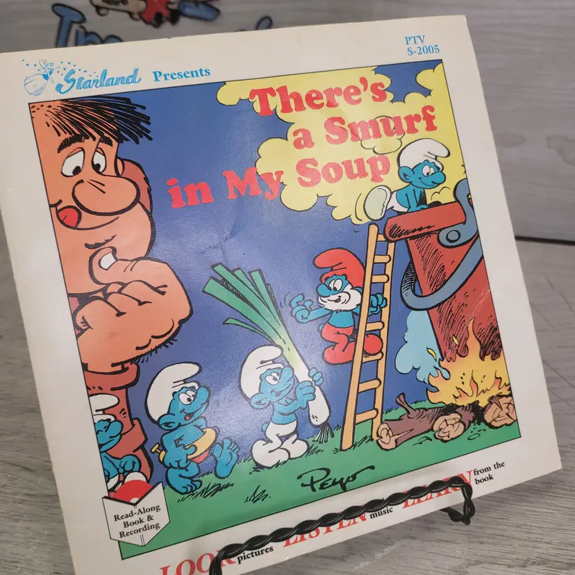 Starland 45 RPM There's a Smurf In My Soup Book & Record Tested & W