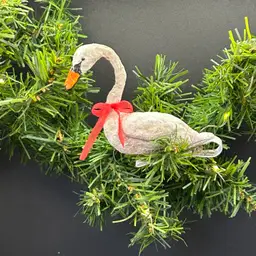Spun Cotton Swan Clip Ornament
