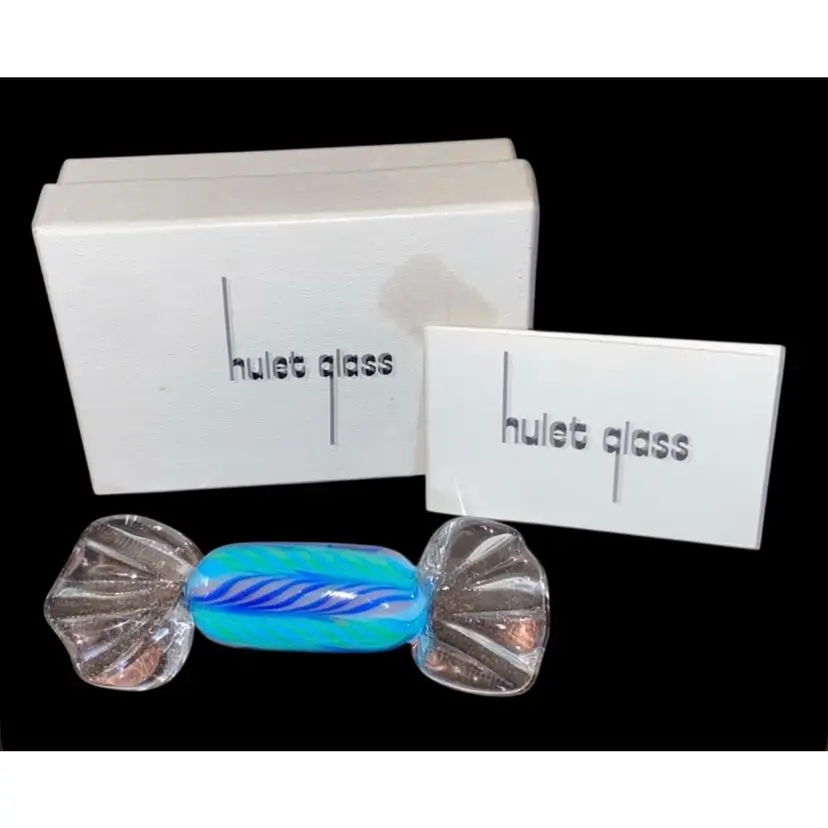 #08- Vintage 1980's /90's Dinah Hulet Art Glass Candy  As Pictured