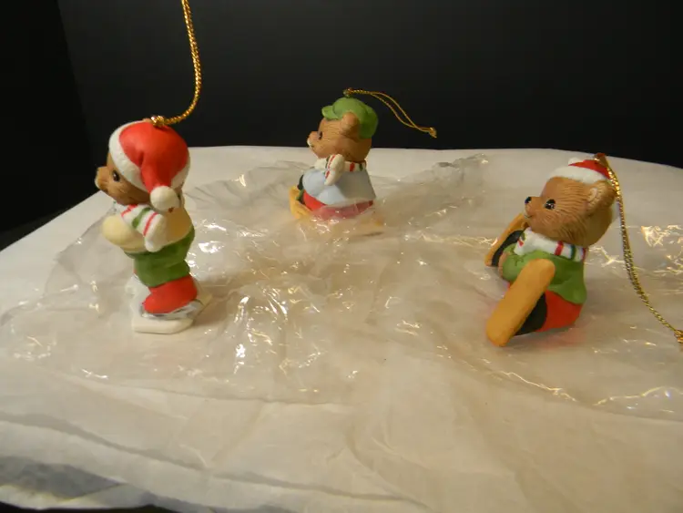 Christmas Tree Ornaments by Homco Set of 3