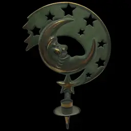 Partylite Vintage Sun And Moon Candle Holder/Wall Sconce, 10” High x 7” Wide