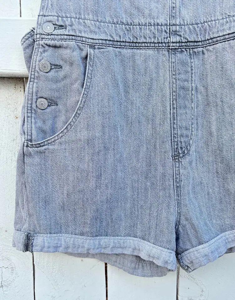 Vintage 80’s Levi Grey Wash Overalls Soft And Thin Red Tab 