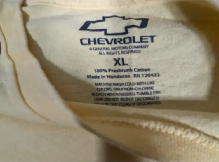 Modern Chevrolet Graphic Tee - Yellow Unisex Size Extra Large