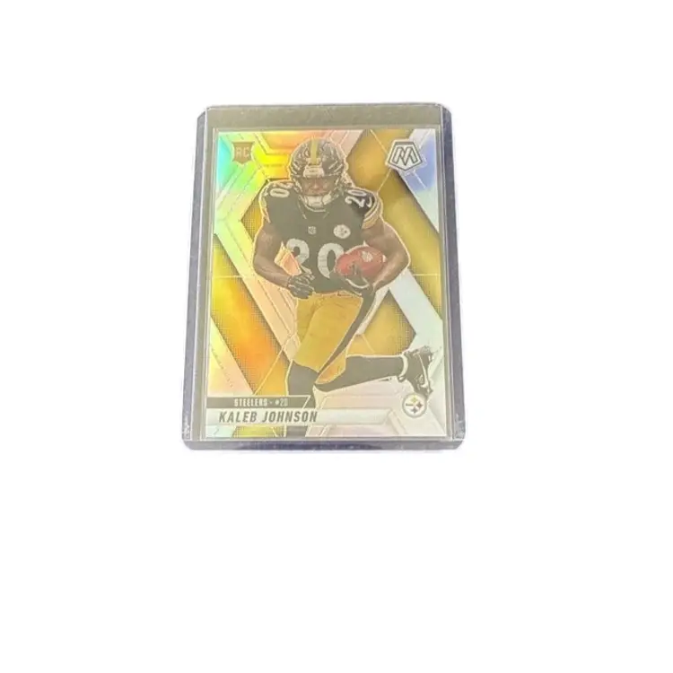 2025 Panini Mosaic Kaleb Johnson Rookie Silver Parallel Base Card! Pittsburgh Steelers