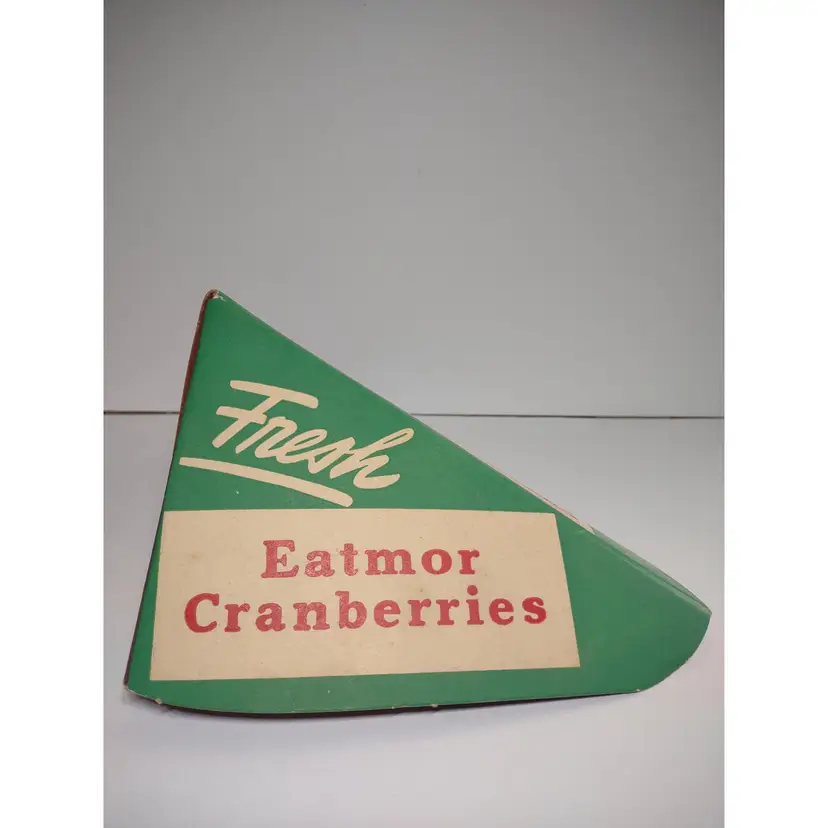 Eatmore Cranberries Fruit Vintage Food Store Display Sign 1940's Vintage Topper