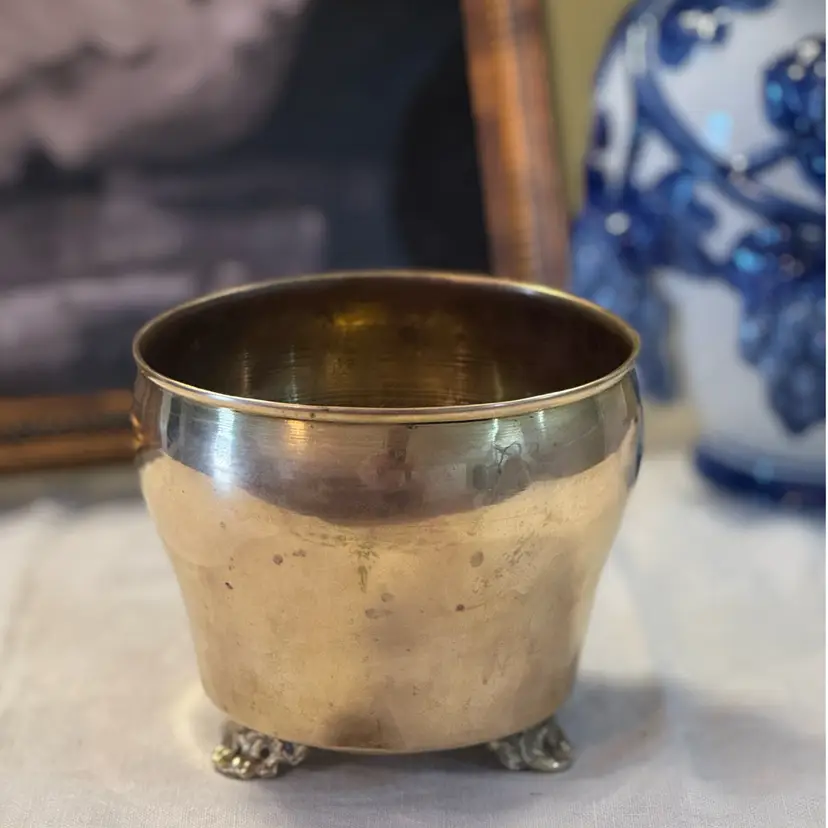 Brass Footed Planter (4.5 inches tall)
