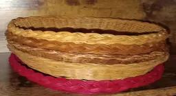 Vintage Wicker Paper Plate Holders Set of 5
