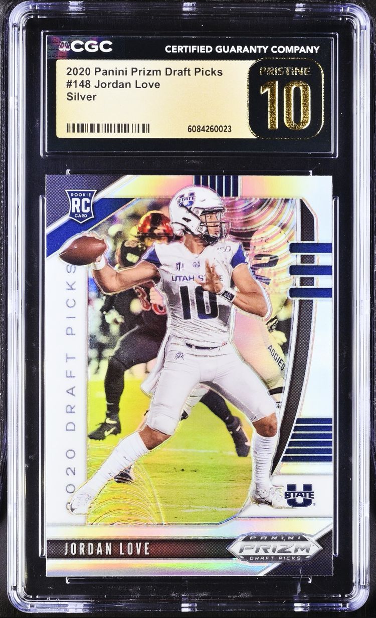 2020 Panini Prizm Draft Picks #148 JORDAN LOVE Silver RC Rookie CGC 10 PRISTINE!