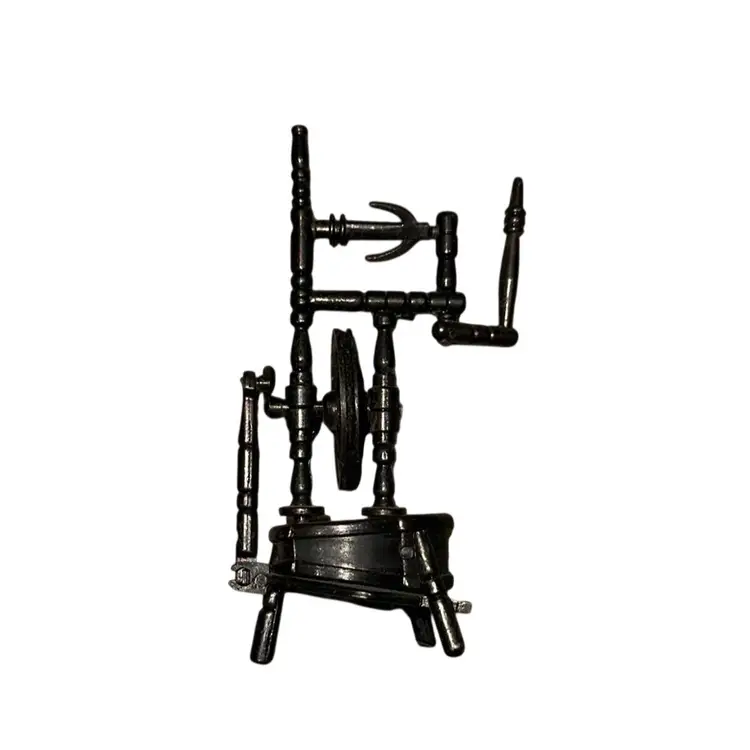 Vintage Die Cast Miniature Pencil Sharpener Spinning Wheel 1.75" x 4" x 1.25"