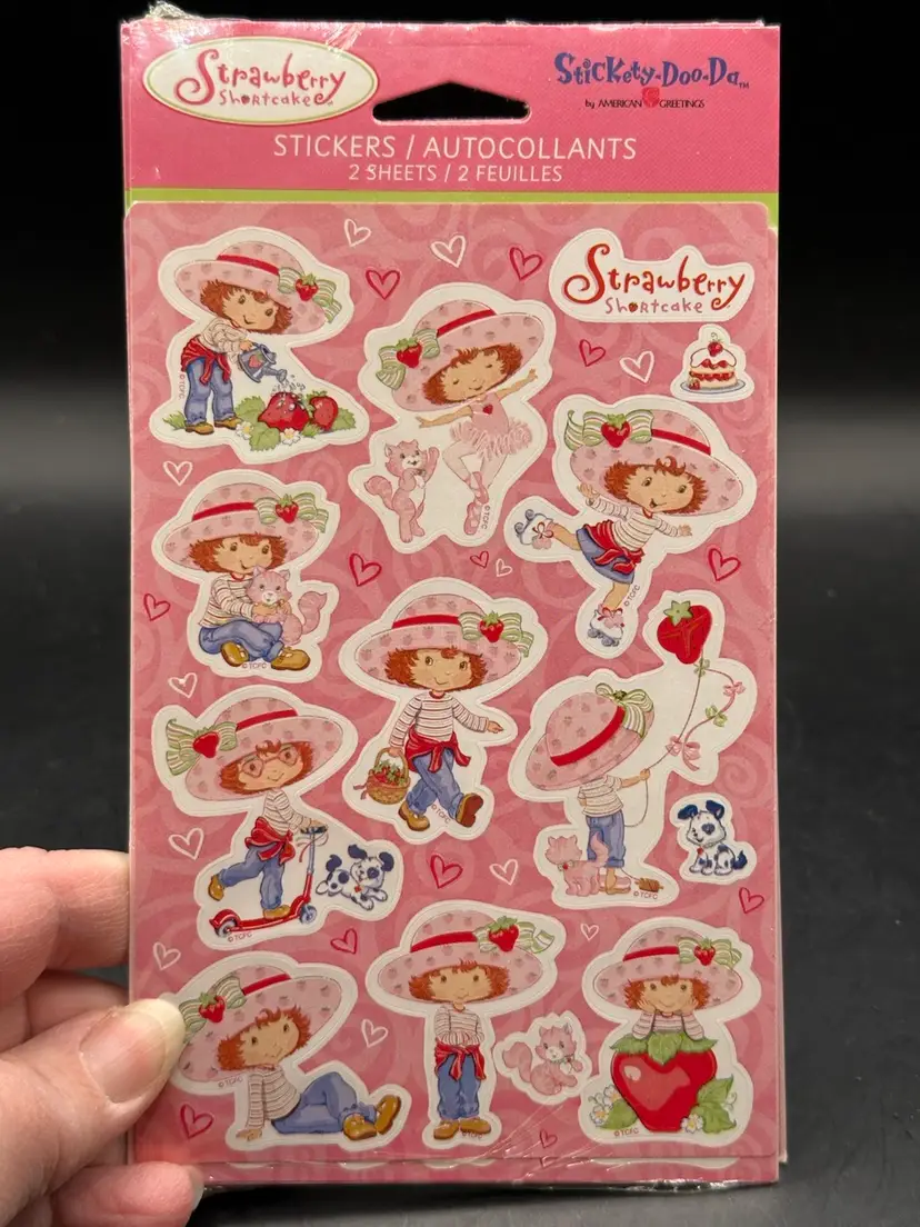 Vintage 2004 American Greetings Stickety Doo Da Strawberry Shortcake Stickers