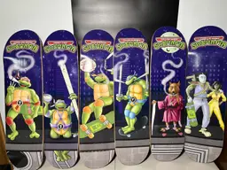 RARE! Wes Kremer Sk8mafia Teenage Mutant Ninja Turtles Set Of 6 Skateboard Decks