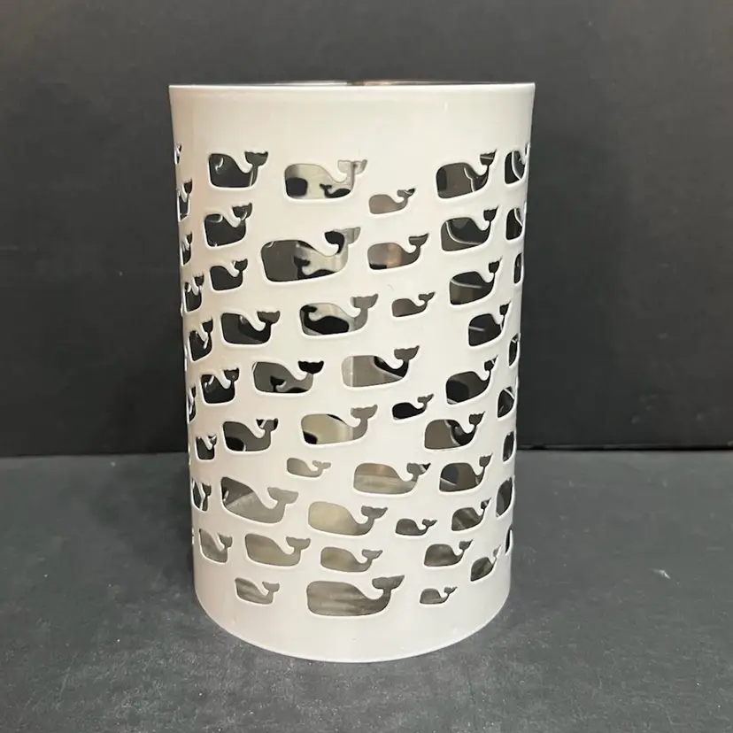 Vineyard Vines X Target White Stainless Steel Whale Votive Candle Holder India ~6β x 4β diameter