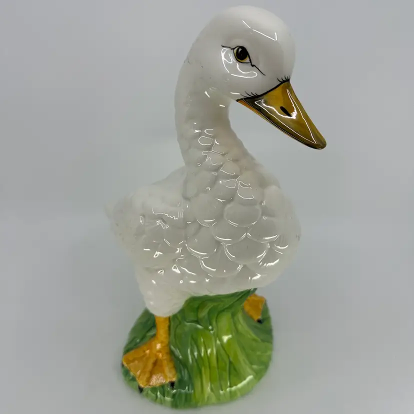 Large Ceramic Duck Figurine 11”