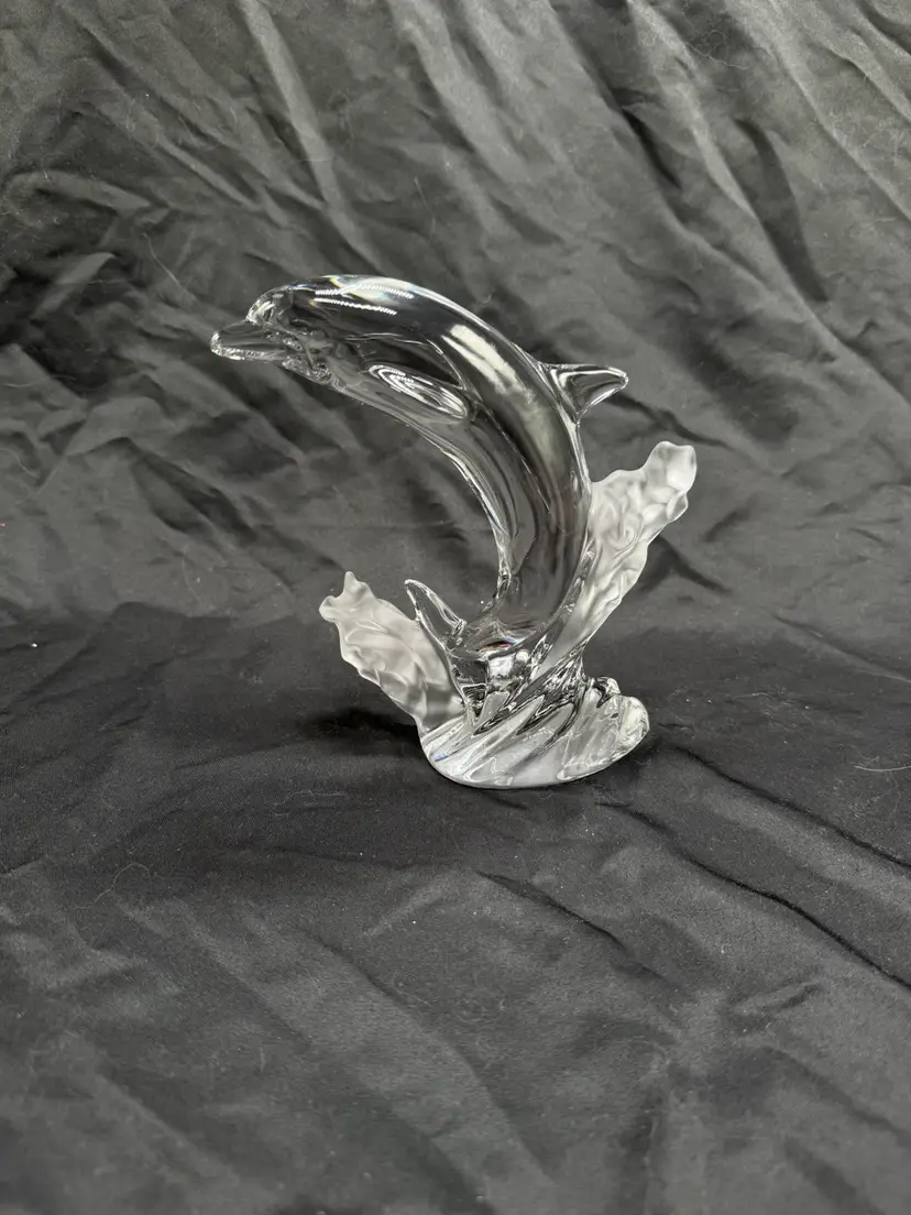 VTG Lenox Crystal Dolphin Sculpture