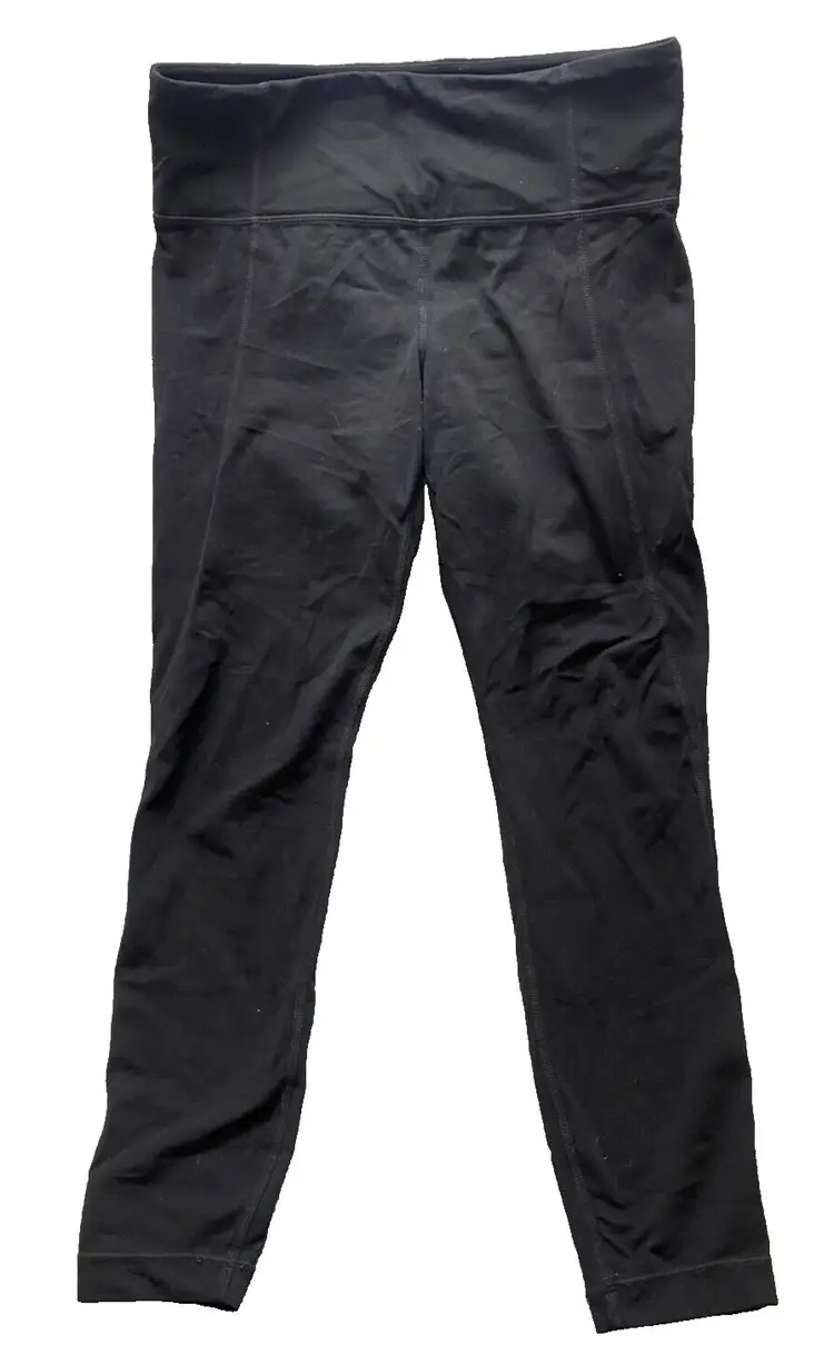 Athleta Leggings Women Small (27x24) Black Stretch Elastic Waist Yoga Gym Sporty