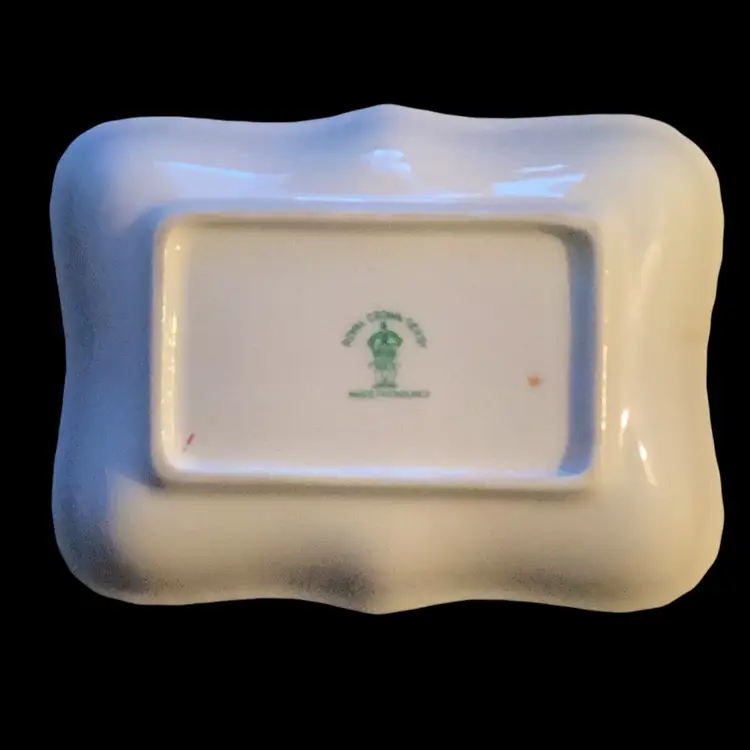 Royal Crown Derby Porcelain Trinket Dish W/ Derby Posies 4 X 2.75 Inches
