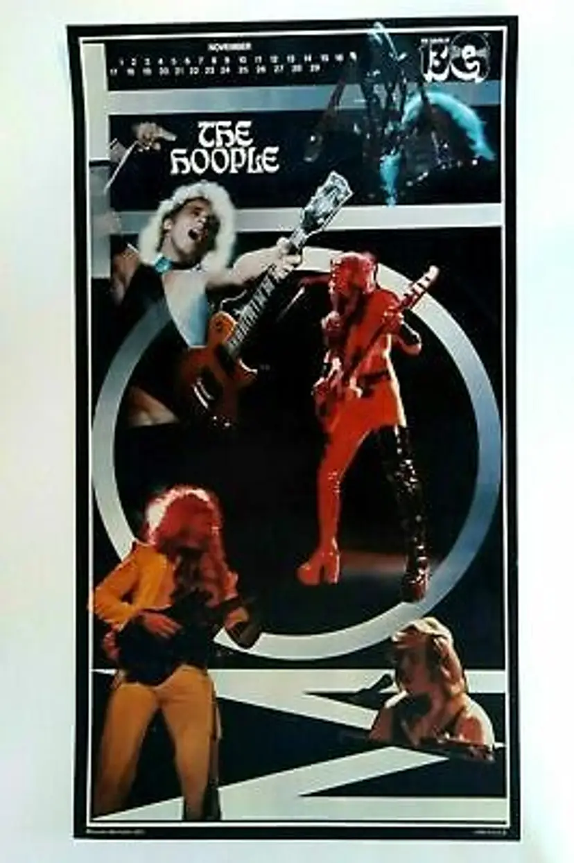 Mott The Hoople Band Poster Original 1975 Glam Rock Music 22" Wall Art UNUSED