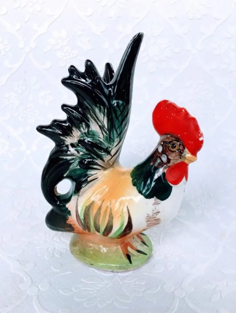 Mid Century Rooster Figurine Japan